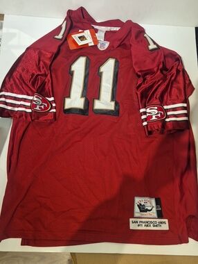 Mitchell & Ness Red and Gold NFL Jersey with Tags